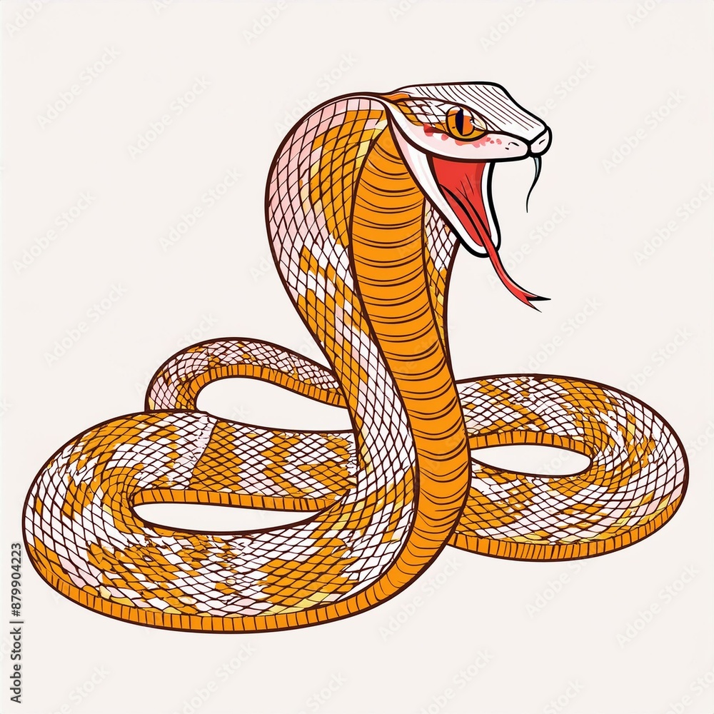Fototapeta premium illustration of a snake