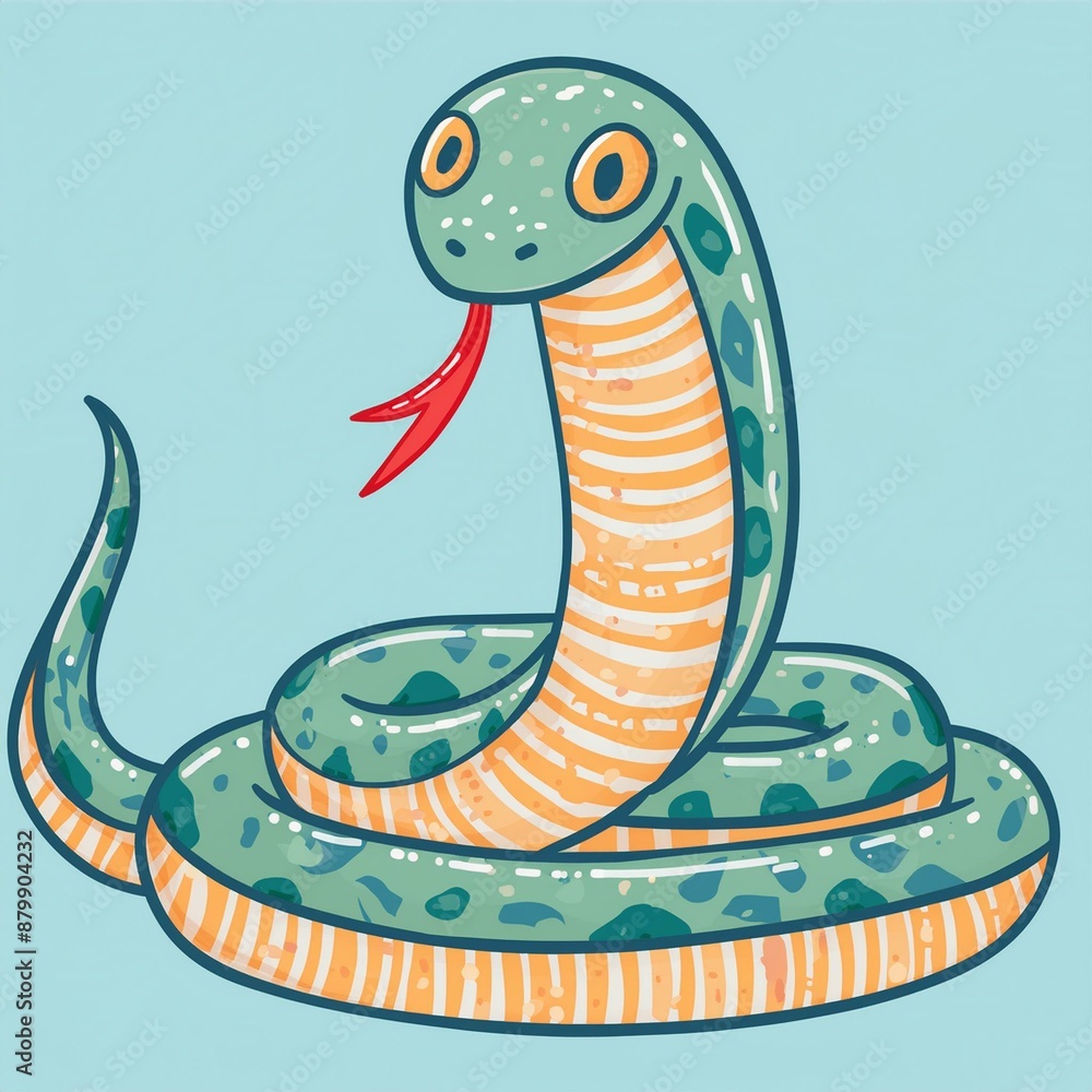 Fototapeta premium illustration of a snake