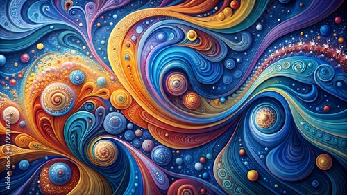 Wallpaper Mural Colorful Abstract Art Wallpaper with Dynamic Swirls and Patterns Torontodigital.ca