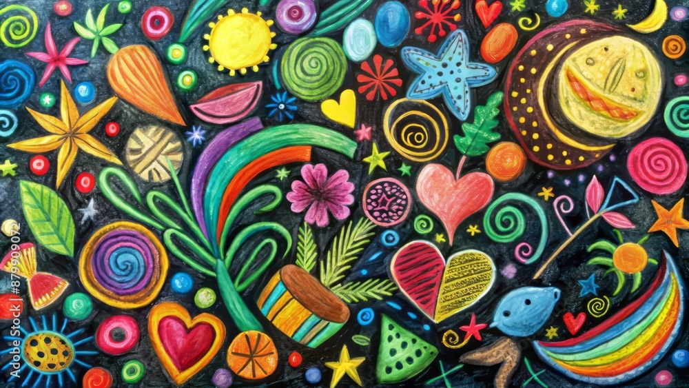 Vibrant hand-drawn doodle frames in various shapes and sizes with eclectic mix of charcoal, pencil, and chalk textures in bold colors. Vibrant hand-drawn doodle frames in various shapes and sizes with eclectic mix of charcoal, pencil, and chalk textures in bold colors.
