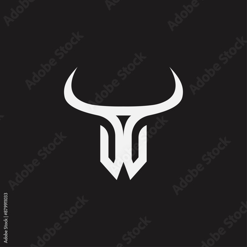 Bull warrior logo design. Modern bull knight helmet icon.