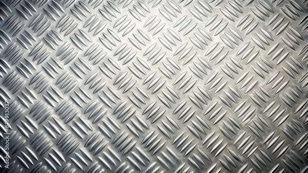Sleek abstract white metal diamond plate background with modern industrial texture and futuristic tone, perfect for tech designs. Sleek abstract white metal diamond plate background with modern industrial texture and futuristic tone, perfect for tech designs.
