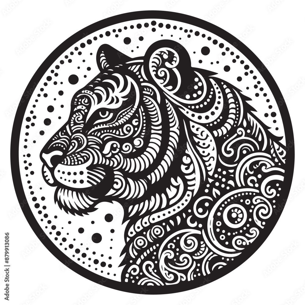 Tiger Silhouette Vector Tiger Silhouette Vector