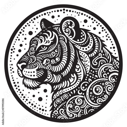 Wallpaper Mural Tiger Silhouette Vector Torontodigital.ca