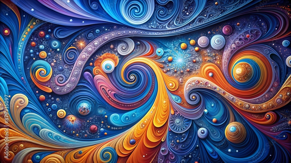 Colorful Abstract Art Wallpaper with Dynamic Swirls and Patterns Colorful Abstract Art Wallpaper with Dynamic Swirls and Patterns