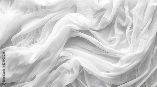 panoramic view of seamless, vintage white cloth texture