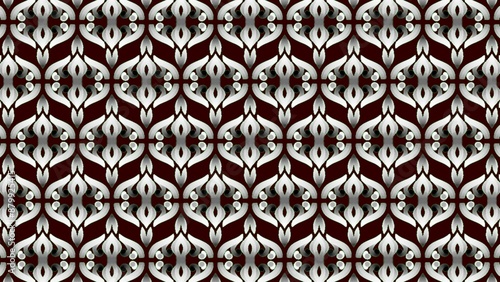 Seamless pattern background design with ornament motifs 