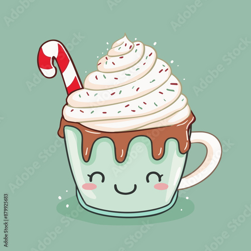 Cute Cartoon Peppermint Fla...