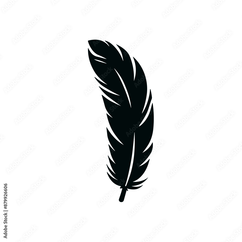 Feather weight light black vector icon. Smooth black feather pictogram logo bird icon. Feather weight light black vector icon. Smooth black feather pictogram logo bird icon.