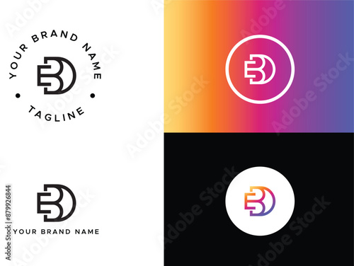 EBD symbol, monogram, logo, EBD symbol, monogram, letterform logo, monogram, symbol, initial text logo. text art, DBE initials, EB monogram, EBD Cap logo, hat logo, round shape logo, circular logo