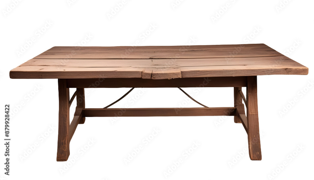Fototapeta premium Wooden table, cut out
