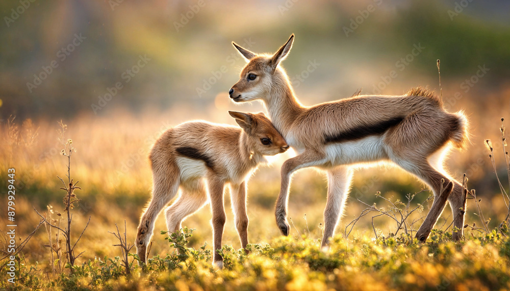 Obraz premium 정글의 가젤 사슴 고라니