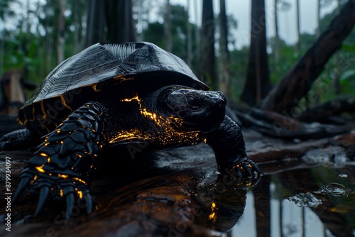 Roti Island Snake-necked Turtle in natural environment photo