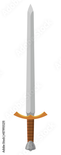classic medieval european sword broadsword icon symbol vector transparent background