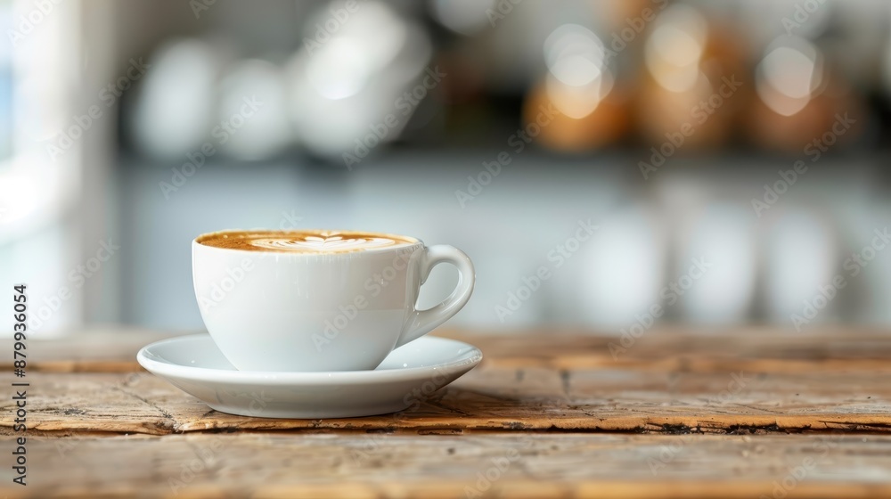 A delicious cup of latte coffee displaying intricate latte art, placed on a wooden table in a cozy cafe, symbolizing a comforting and artistic coffee experience. A delicious cup of latte coffee displaying intricate latte art, placed on a wooden table in a cozy cafe, symbolizing a comforting and artistic coffee experience.