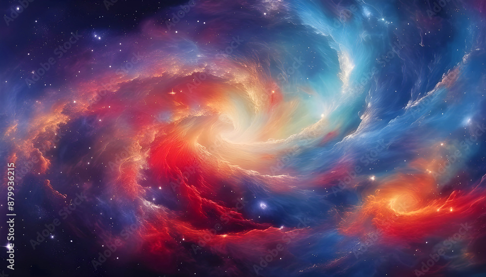 Cosmic voyage, celestial dance of space scene with swirling galaxy, nebula, and distant planet, power and energy of swirling galaxies and dark matter in space, glowing star fantastic background Cosmic voyage, celestial dance of space scene with swirling galaxy, nebula, and distant planet, power and energy of swirling galaxies and dark matter in space, glowing star fantastic background
