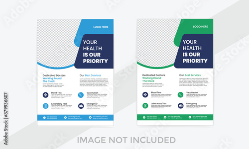 Professional medical flyer template design