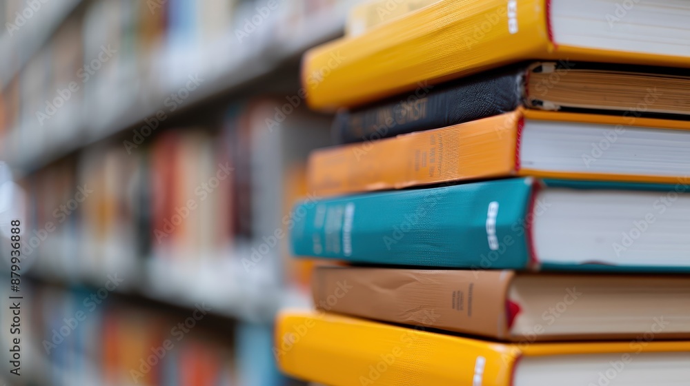 A collection of books neatly arranged on a shelf in a library, highlighting the diversity of book sizes and colors, signifying a rich source of knowledge and information. A collection of books neatly arranged on a shelf in a library, highlighting the diversity of book sizes and colors, signifying a rich source of knowledge and information.