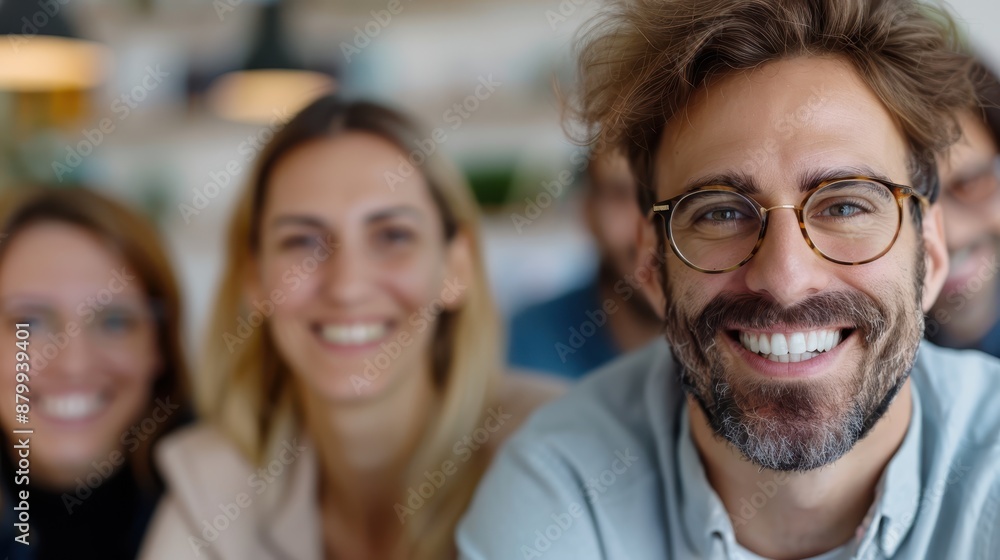 A close-up of smiling friends, all wearing glasses, enjoying their time together in a bright, welcoming environment, highlighting the joy and warmth of close friendships. A close-up of smiling friends, all wearing glasses, enjoying their time together in a bright, welcoming environment, highlighting the joy and warmth of close friendships.