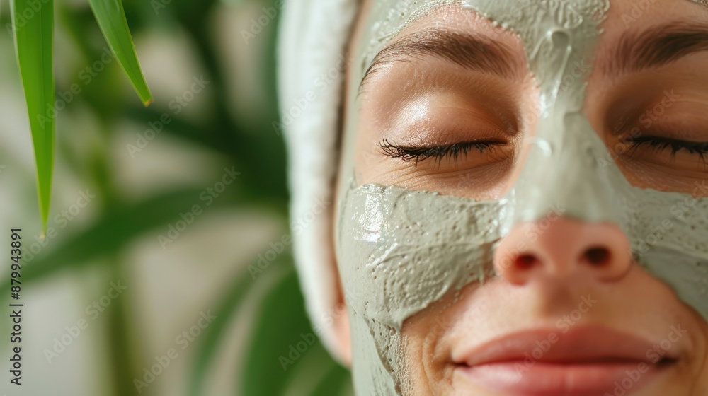 A close-up view of an individual experiencing a soothing spa treatment with a facial mask, highlighting the essence of relaxation, care, and well-being in a tranquil environment. A close-up view of an individual experiencing a soothing spa treatment with a facial mask, highlighting the essence of relaxation, care, and well-being in a tranquil environment.