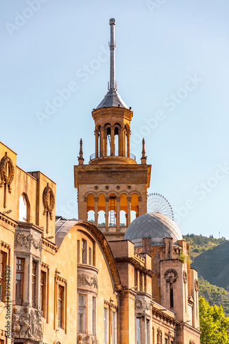 Buildings around the Rustaveli metro station, Tbilisi, Georgia photo