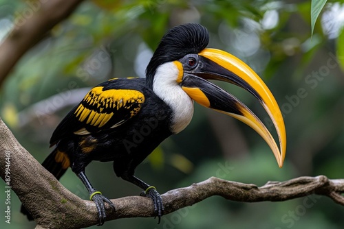 Visayan Wrinkled Hornbill in natural environment photo