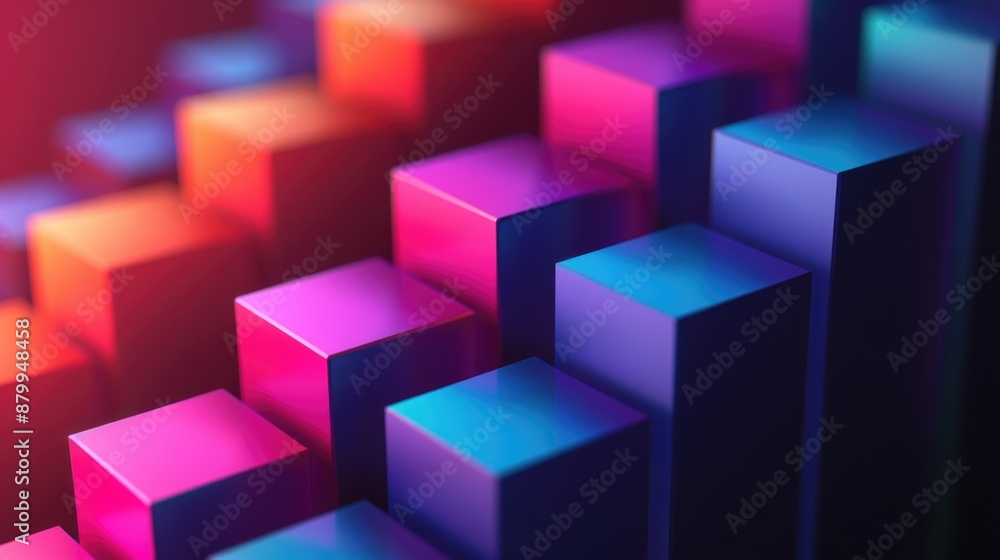 Step By Step Chart. Three-dimensional abstract infographic for business progress Step By Step Chart. Three-dimensional abstract infographic for business progress
