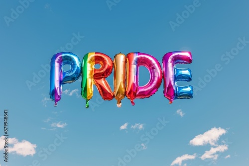 Close-up of LGBTQIA themed accessories on a white background. Beautiful simple AI generated image in 4K, unique. photo