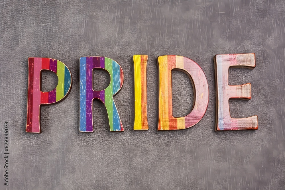 Fototapeta premium Close-up of LGBTQIA themed accessories on a white background. Beautiful simple AI generated image in 4K, unique.