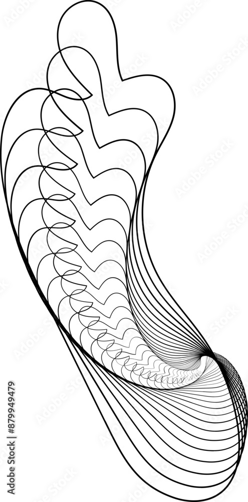vector sketch of spiral of geometry vector sketch of spiral of geometry