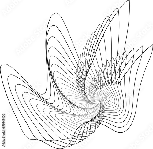 vector sketch of spiral of geometry