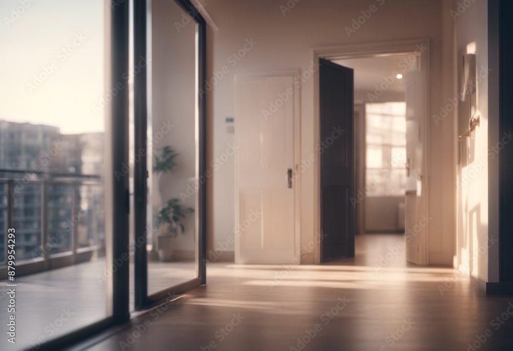Fototapeta premium loan design nobody key rent own wooden dream property business white rental family space entry architecture purchase investment generative realestate apartment owner new real sale house building secur
