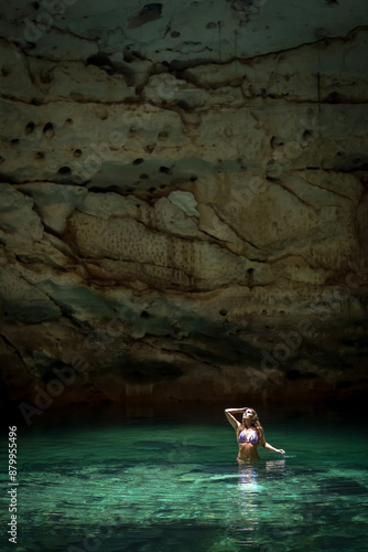 View Of A Gorgeous Cenotes Near Humun, Yucatan, Mexico photo