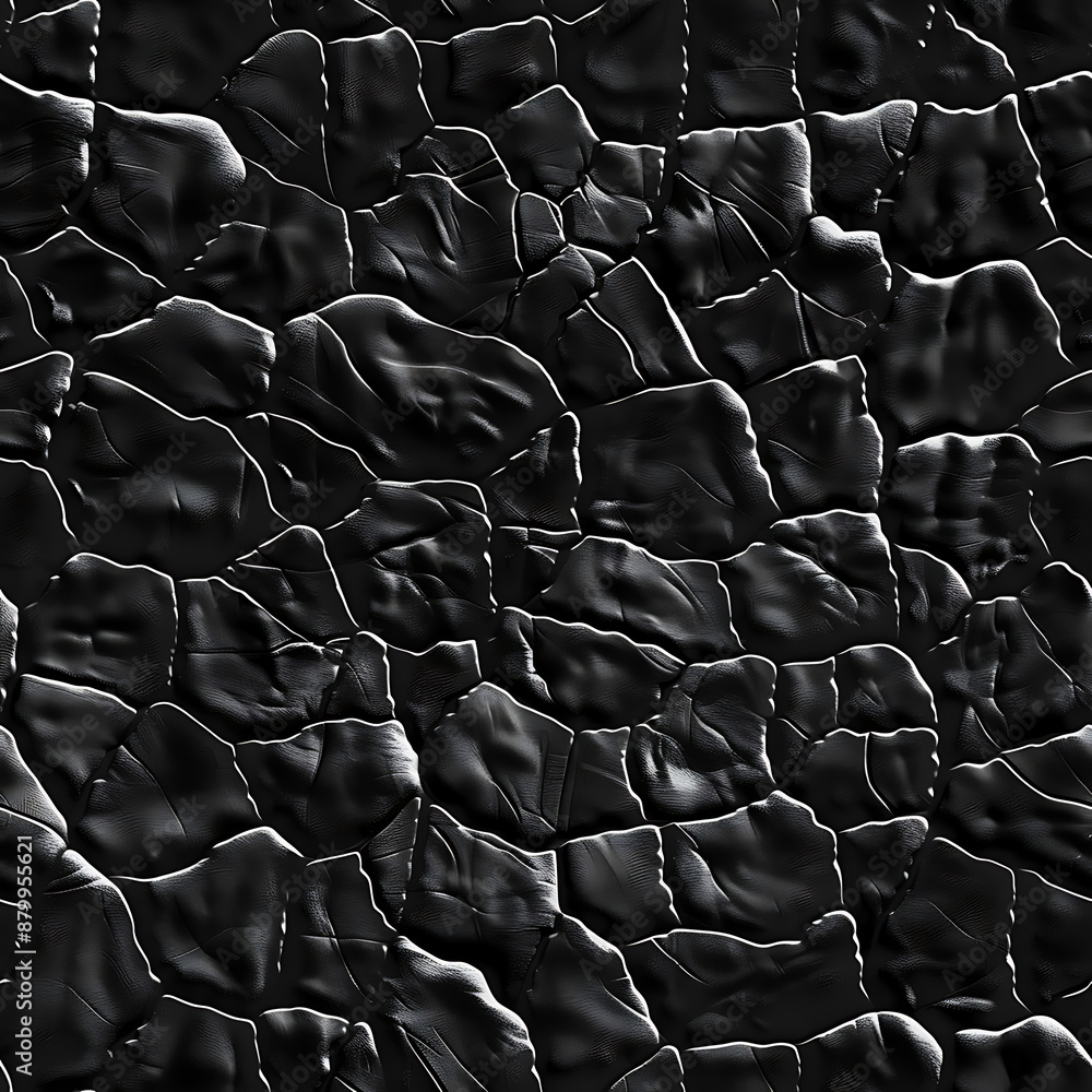 Fototapeta premium Black Textured Leather Repeating Pattern