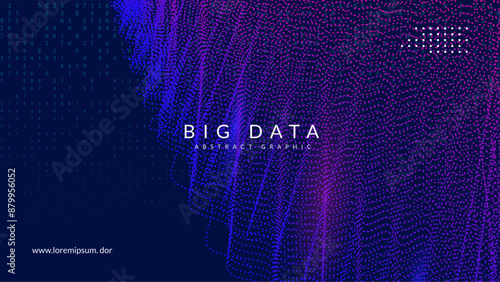 Artificial Background. Science vector: digits of the future. Visual flow of engineering and computing. Analytical patterns for global energy. Digit Background.