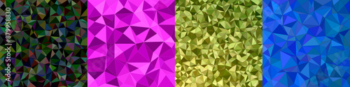 Abstract triangle polygon background collection