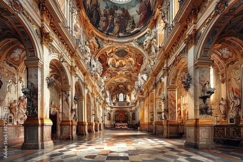 Ornate baroque churches  magnificent examples of religious architecture and historical significance