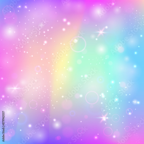 Kawaii Invitation. Lilac Colorful Pattern. Pink Cosmic Gradient. Iridescent Universe Effect. Princess Background. Purple Magic Hologram. Fairy Backdrop. Dream Kawaii Invitation.