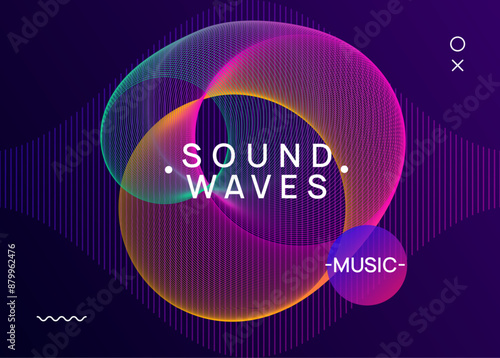 Fest Magazine. Pink Dance Banner. Blue Dj Poster. Techno Electro Element. Concert Invite. Nightclub Disco Illustration. Music Background. Violet Fest Magazine