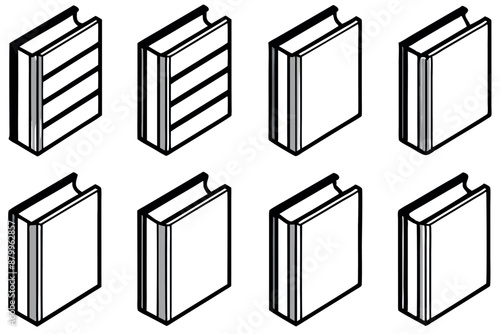 Close Book line art design minimal drawing illustration