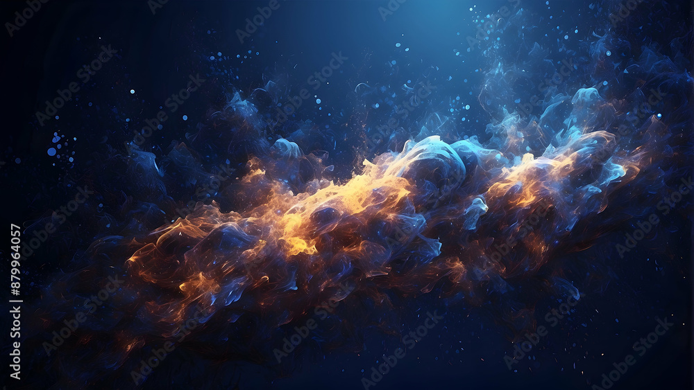 Obraz premium Cosmic dust and stars forming in space scene