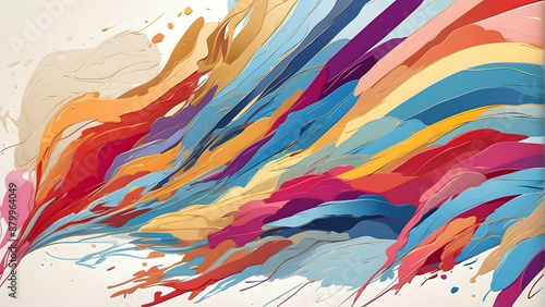 Colorful abstract splash wave illustration