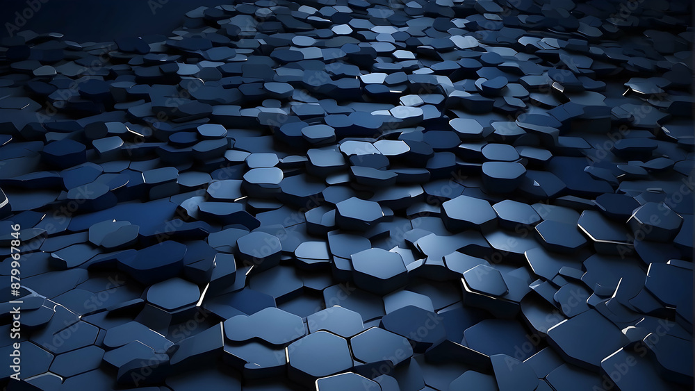 Obraz premium Hexagonal tiles creating a spiral pattern