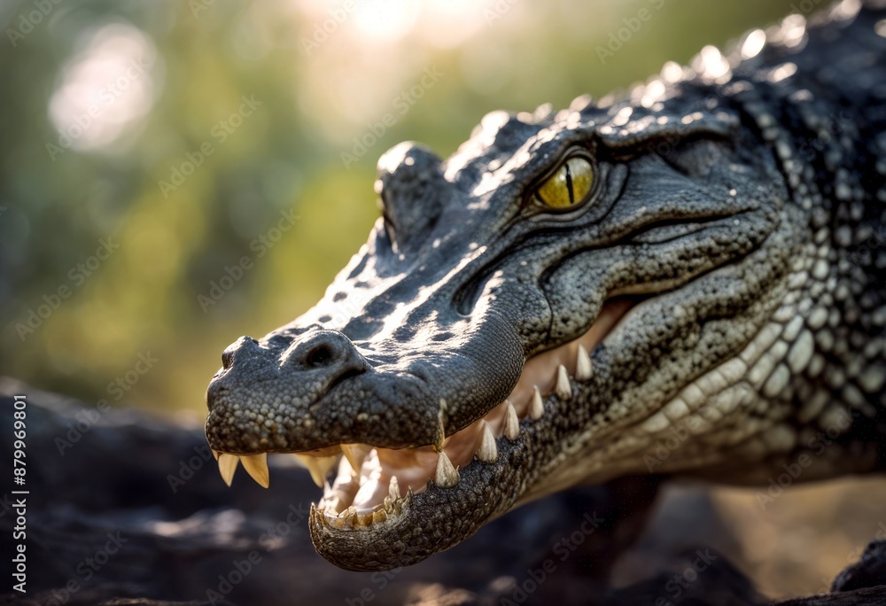 Fototapeta premium animal illustration danger wildlife predator gator nature reptile wild alligator