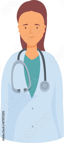 Friendly and approachable doctor is smiling in this illustration