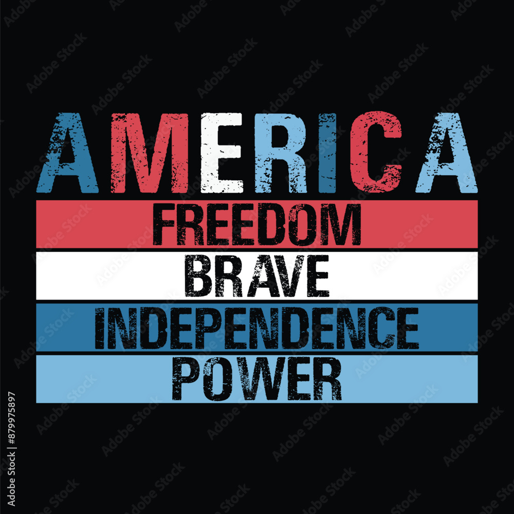 Fototapeta premium 4Th of July Home of the free america t shirt 