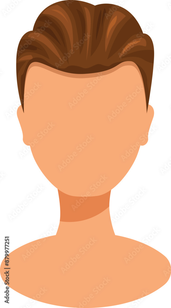 Faceless male portrait showing an empty face, ideal for creating a personalized avatar Faceless male portrait showing an empty face, ideal for creating a personalized avatar