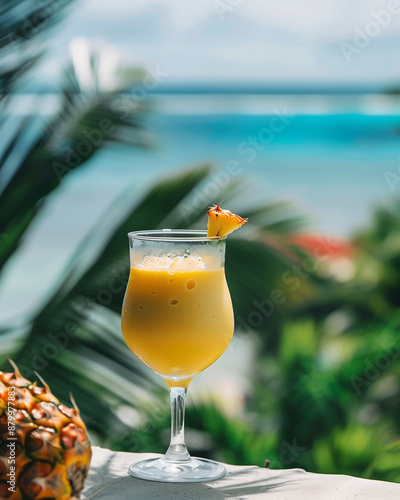 Tropical Bliss: The Classic summer island Piña Colada Experience