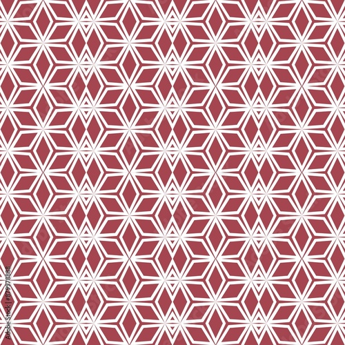 White seamless triangle and square geometric pattern. on a light brown background