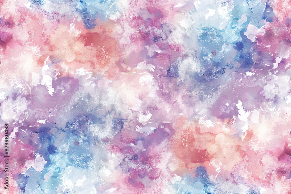 Fototapeta premium A watercolor painting of a flower with pink and blue colors, generative ai image..